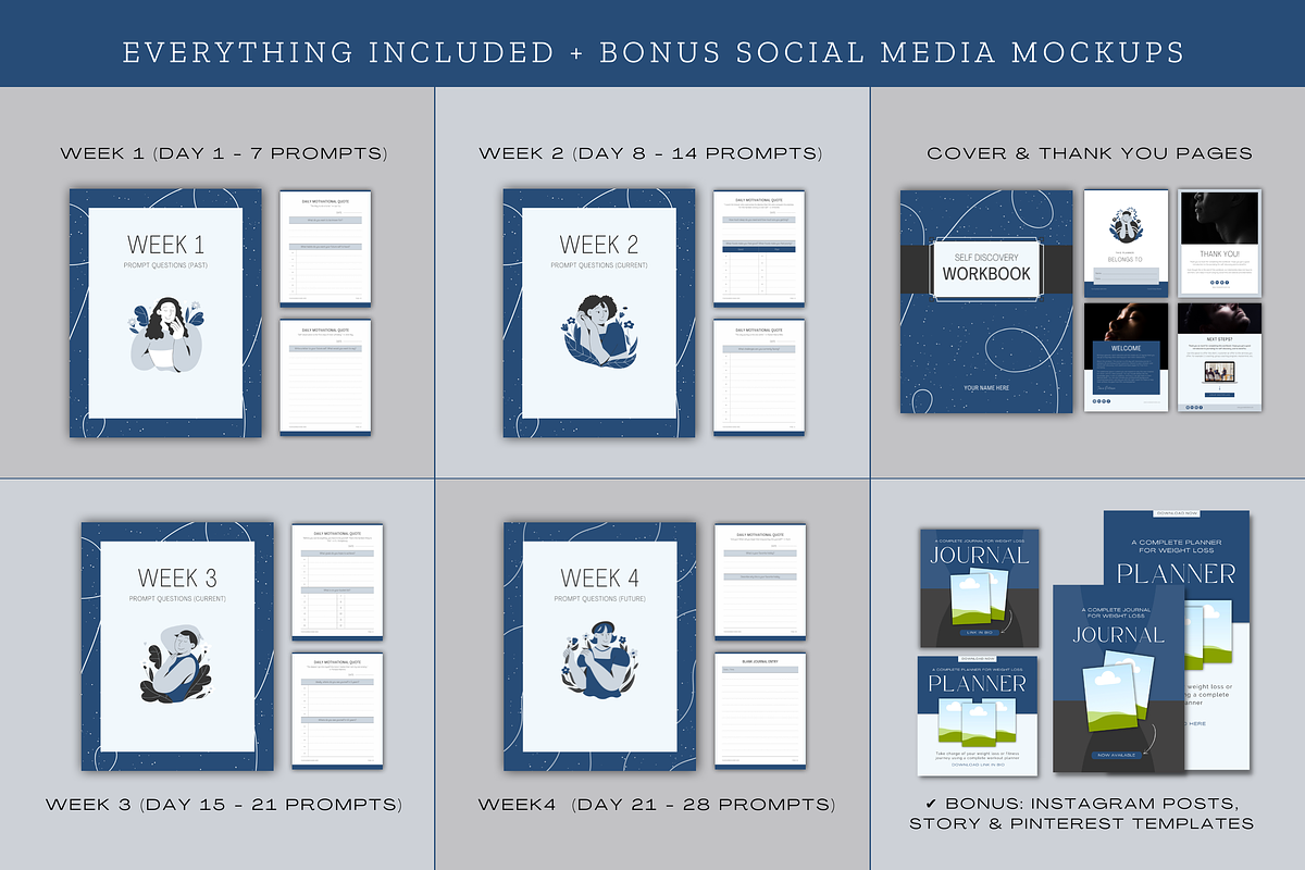 Self-Discovery Journal | Canva, a Magazine Template by Designs by Darowan (Photo 6 of 10)