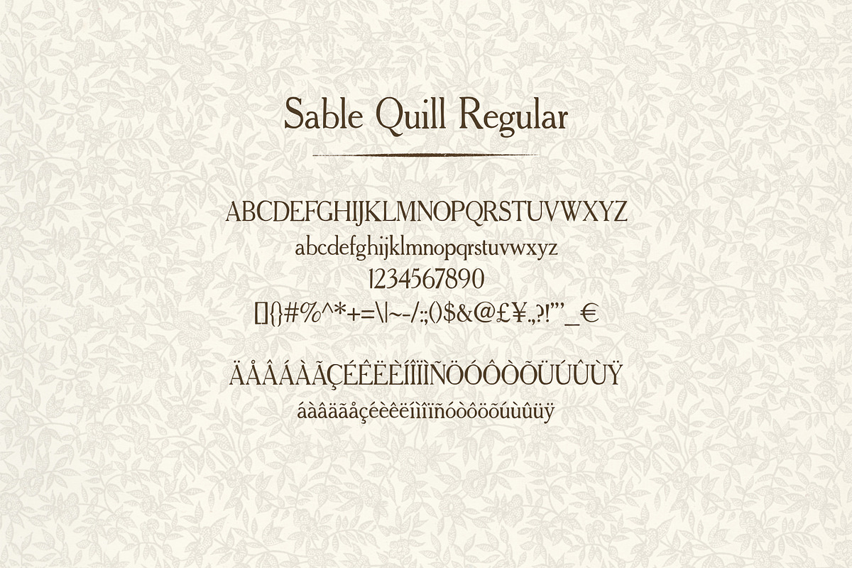 Sable Quill Hand Drawn Serif Font, a Font by Eclectic Anthology (Photo 9 of 9)