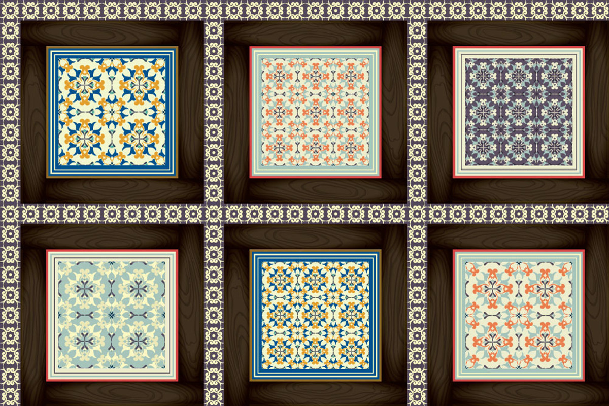 Tile Collection Patterns & Borders., a Pattern Graphic by DeMih