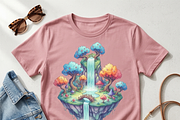 Fantasy Floating Island Art, a Shirt Mockup by Vector Stall (Thumbnail 2 of 15)