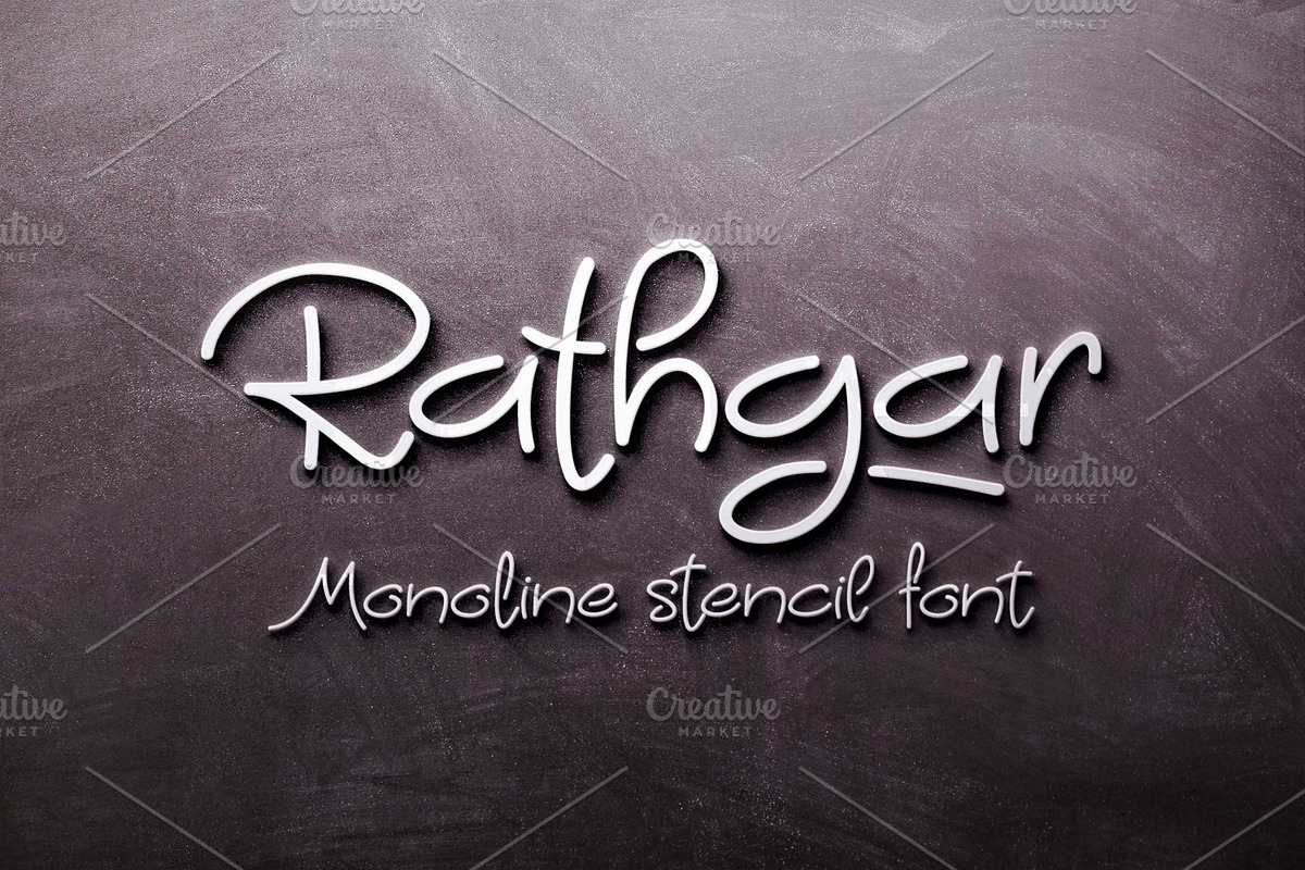 Rathgar Stencil, a Font by Digital Typeface Studio (Photo 1 of 6)