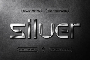 Realistic Silver Text & Logo Mockup, a Layer Style Add-On by Design Squad