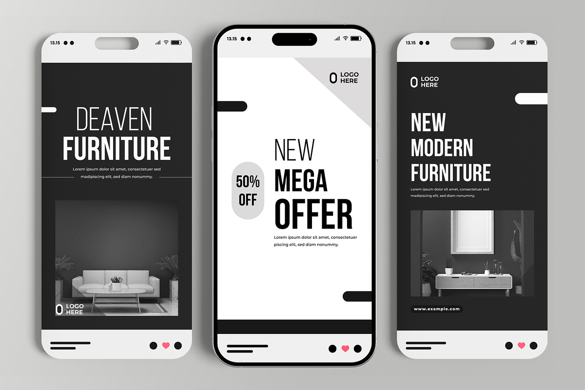 Modern Furniture Social Media Story, a Social Media Template by MightyDesign (Photo 3 of 6)