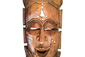 Tribal wooden mask isolated photo, an Arts & Entertainment Photo by DanFLCreativo