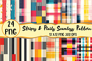 Stripes & Plaids Seamless Pattern, a Seasonal Illustration by Daily.Designs (Thumbnail 1 of 3)