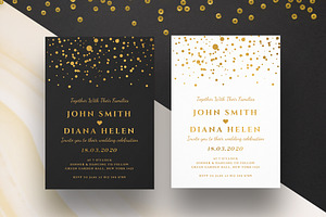 Gold Wedding Invitation