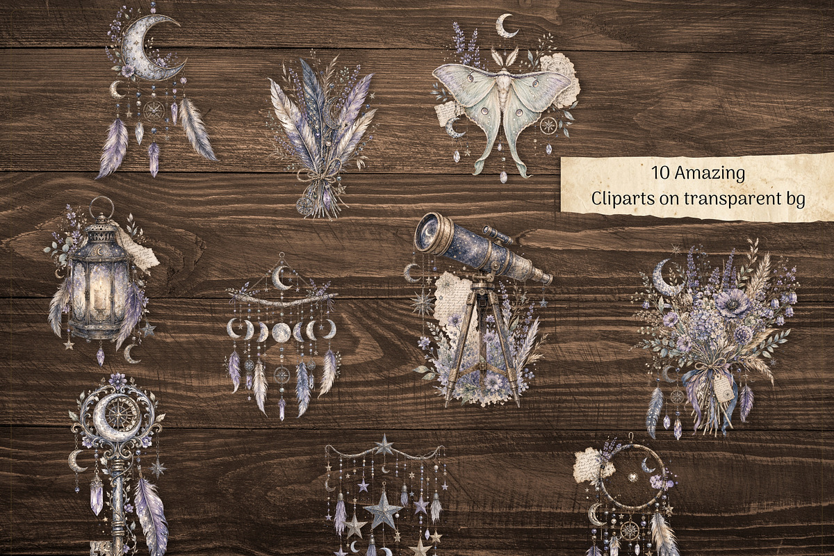 Celestial Printable Journal Kit, a Decorative Illustration by Print Haven Mochi Vintage (Photo 7 of 9)