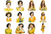 Watercolor Spring Girl Clipart, an Illustration by DreamArtGraphic (Thumbnail 4 of 4)