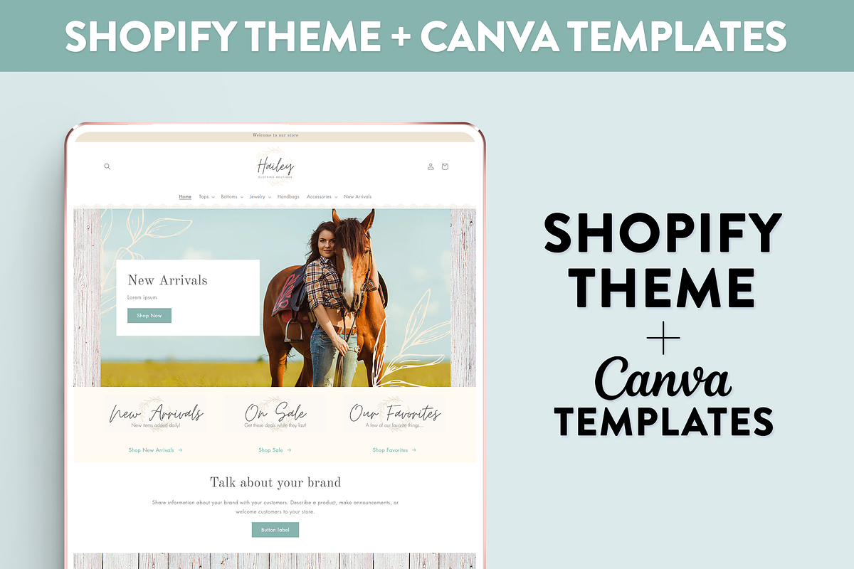 Hailey Rustic Shopify Theme, a Shopify Template by Lavender Skye Studio (Photo 3 of 3)