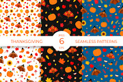 Cute Thanksgiving Seamless Patterns, a Pattern Graphic by LaBelezokaDesign (Thumbnail 1 of 6)