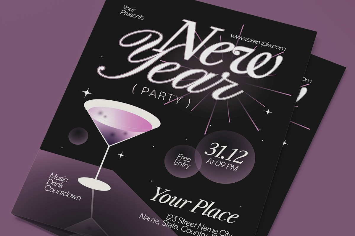 New Year Party Flyer, a Flyer Template by graphicook (Photo 2 of 3)