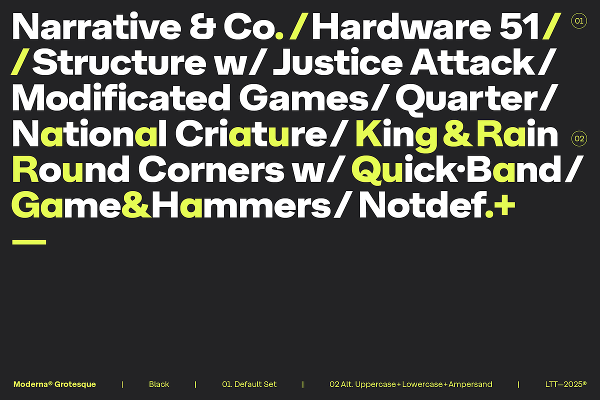 Moderna Grotesque, a Sans Serif Font by Latinotype (Photo 11 of 14)