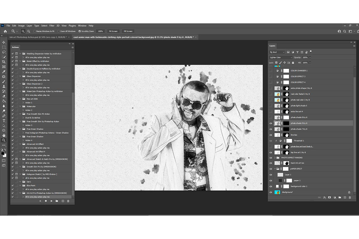 Ink Art Pro Photoshop Action, an Action Add-On by MRI STUDIO (Photo 11 of 14)