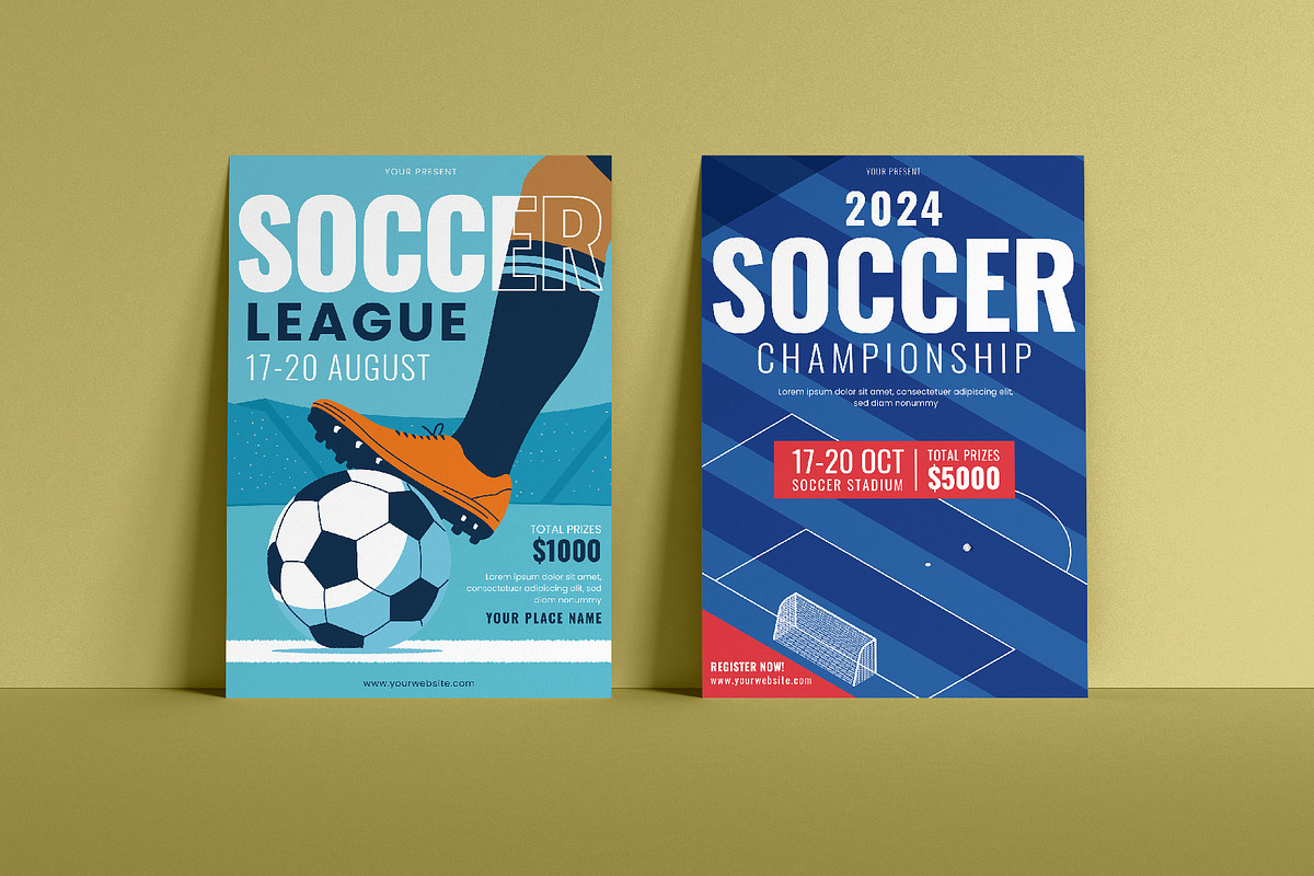 4 Soccer flyer template Bundle, a Flyer Template by Sandypramana (Photo 2 of 3)