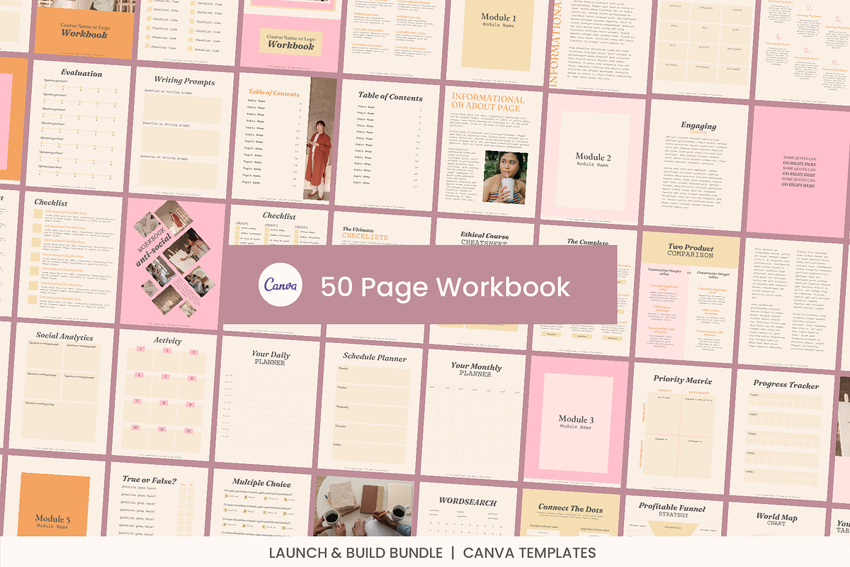 Canva Course Creator Branding Bundle, a Social Media Template by WorkShy Studio (Photo 8 of 21)