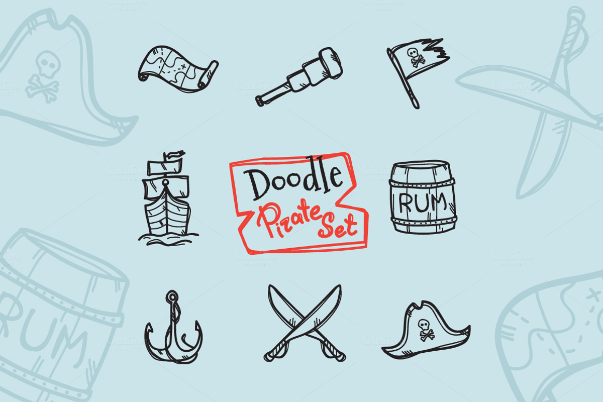 72 Doodle Elements Pack, an Icon by Trapezoid (Photo 2 of 12)