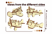 Cartoon Airplane - Laser Cut Files, an Object Graphic by VectorPainter (Thumbnail 13 of 17)