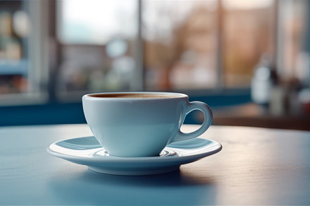 Coffee Cup on table Cafe shop Interior Blur background, a Food & Drink Photo by Natalia Klenova's Shop