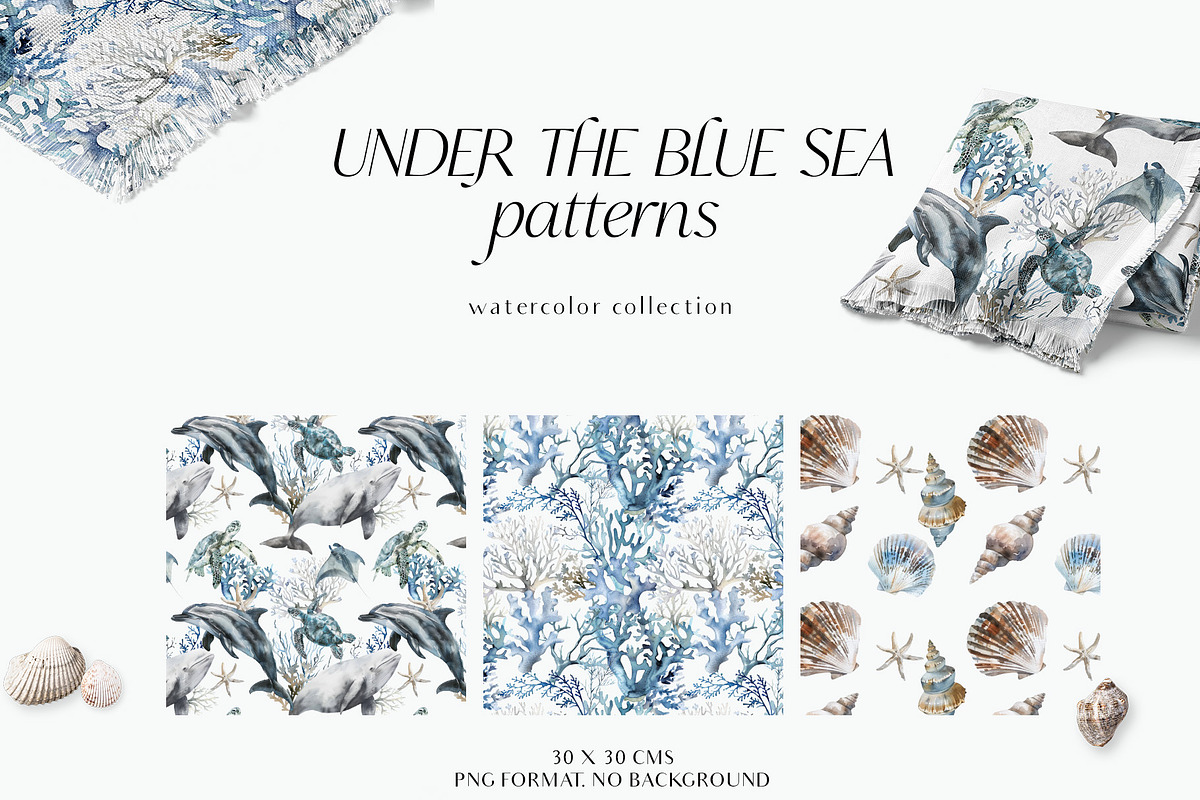 Watercolor underwater ocean animals, an Animal Illustration by Grace Noboa Illustrations (Photo 9 of 9)