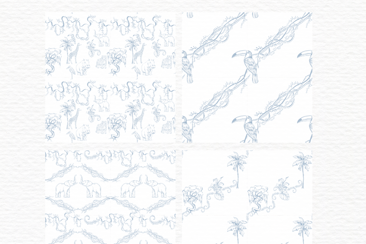 Toile de jouy safari animals clipart, an Animal Illustration by Invite to Clipart (Photo 2 of 5)