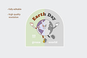 Retro Mood. Cartoon characters., a Decorative Illustration by Sweet Corner (Thumbnail 5 of 12)