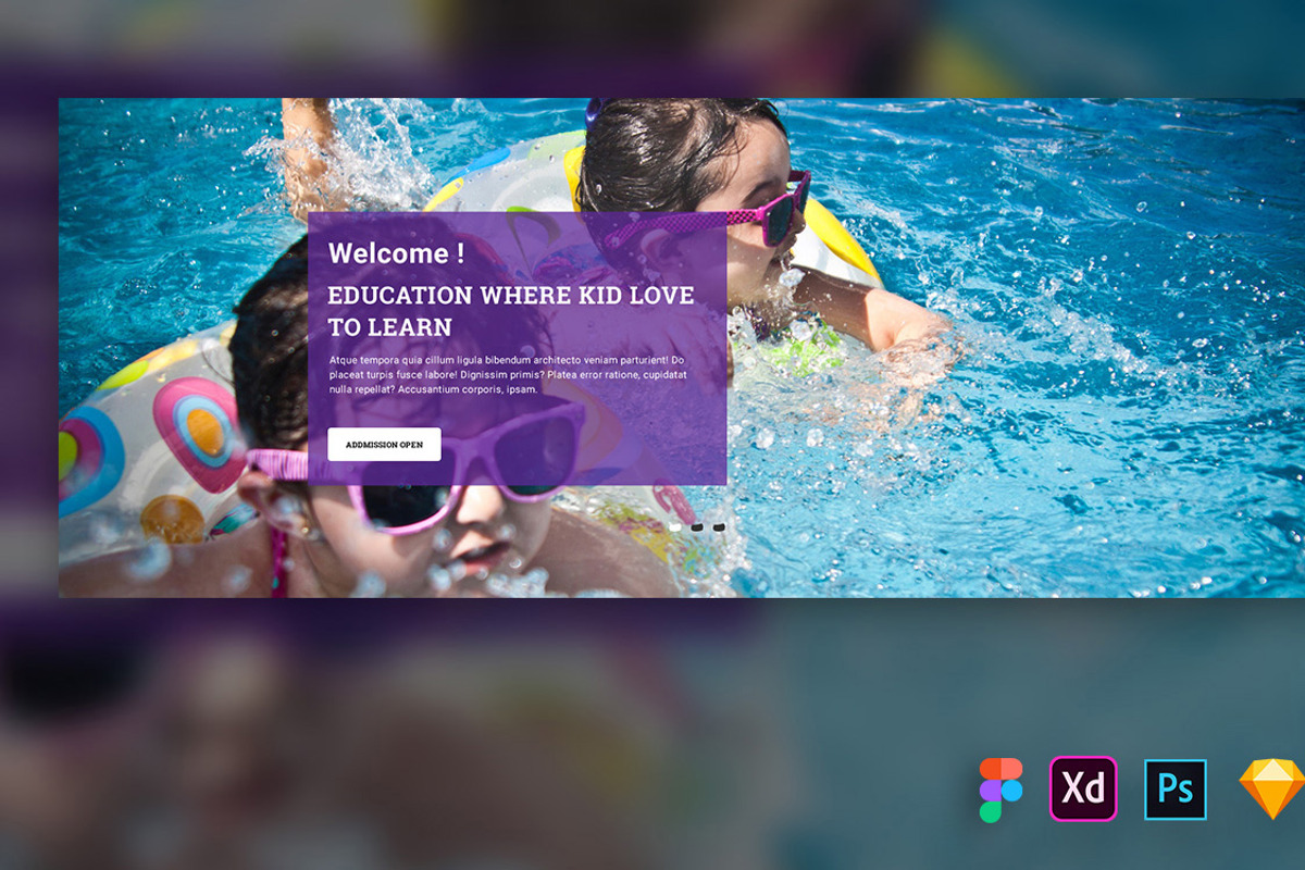 Educational-Banner and Landing Page, a Marketing Template by 3djagan