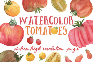 Watercolor Tomatoes