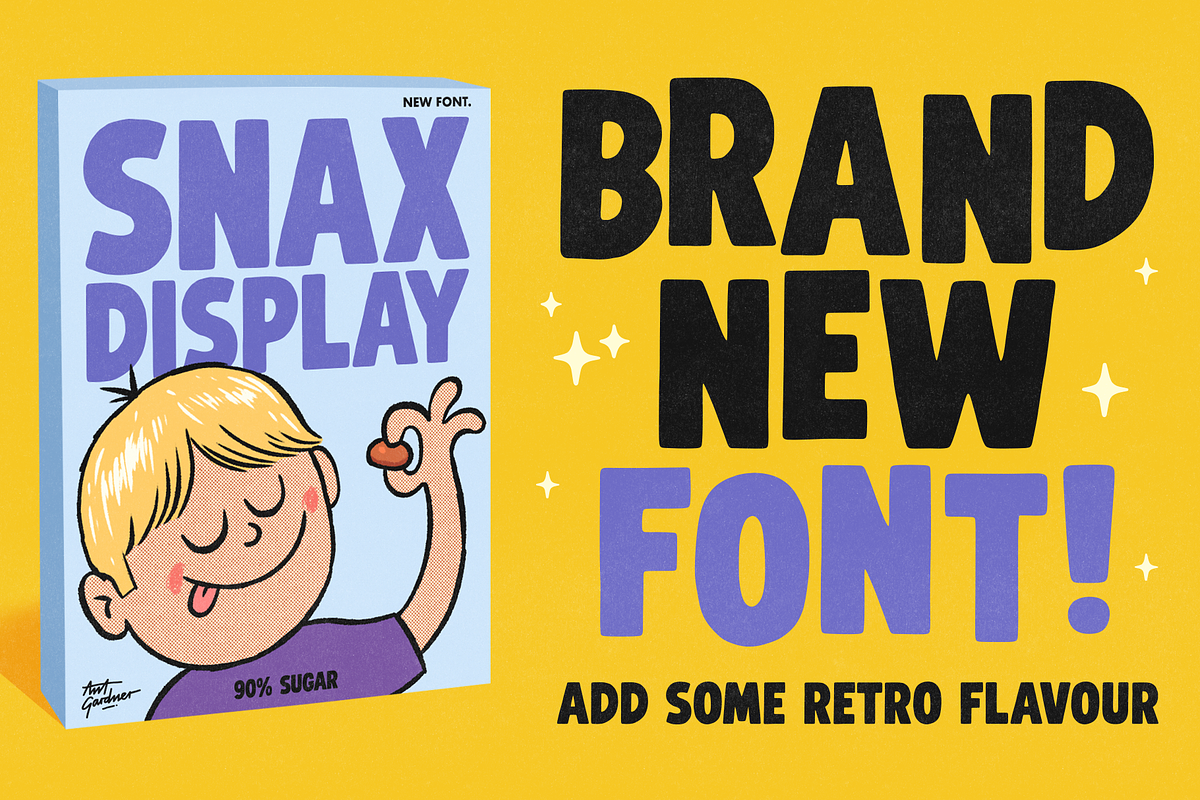 AG SNAX DISPLAY, a Sans Serif Font by Ant Gardner (Photo 2 of 5)