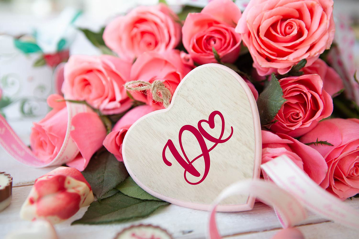 Heart Monogram Font - Hand Lettered preview 5