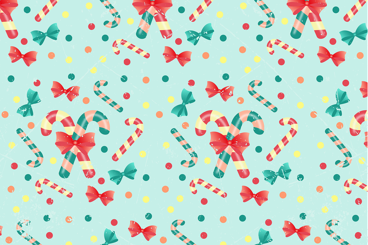 Christmas retro pattern with candy, a Texture Illustration by JYa_Design
