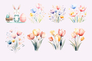 Easter Watercolor Clipart Collection, an Illustration by Print Haven (Thumbnail 4 of 6)