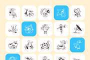 Tropical Beach and Ocean Doodles, an Outline Icon by Vectors Market (Thumbnail 8 of 8)