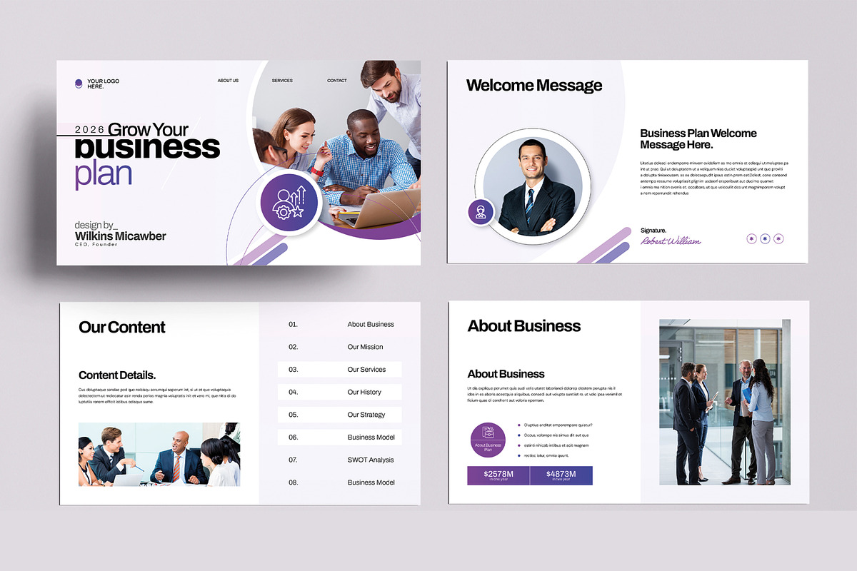 Business Plan Presentation Template, a Presentation Template by MightyDesign (Photo 2 of 8)