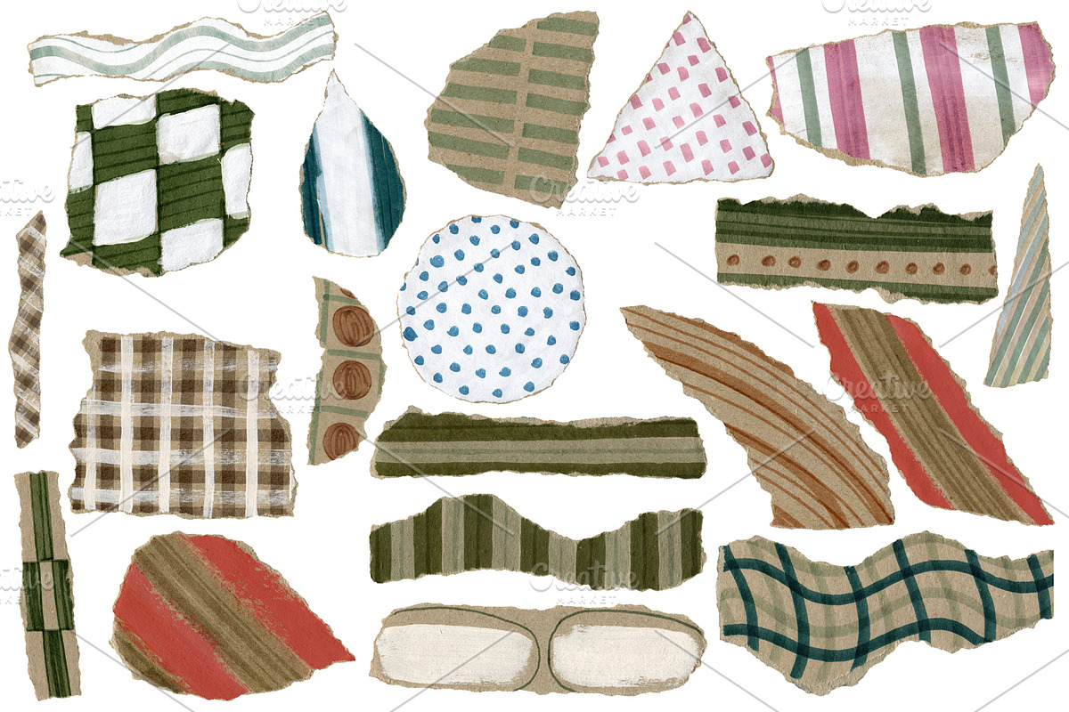 Torn papers clipart., a Texture Graphic by TaPilipa (Photo 4 of 8)