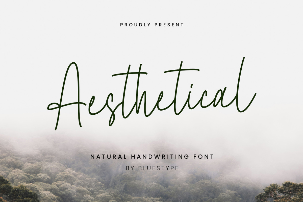 Aesthetical - Natural Handwritten, a Handwritten Font by Bluestype Studio (Photo 1 of 8)
