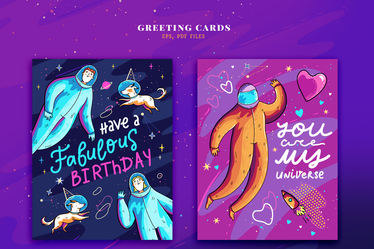 Colorful Space Collection, a Decorative Illustration by Yeticrab (Photo 2 of 12)