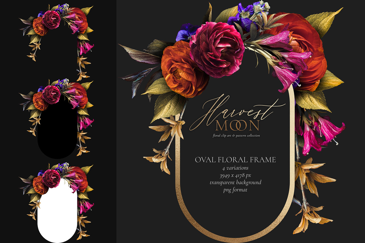 Harvest Moon Floral Clip Art Kit, an Object Graphic by Eclectic Anthology (Photo 14 of 21)