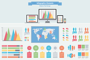 Flat Infographic Elements Design