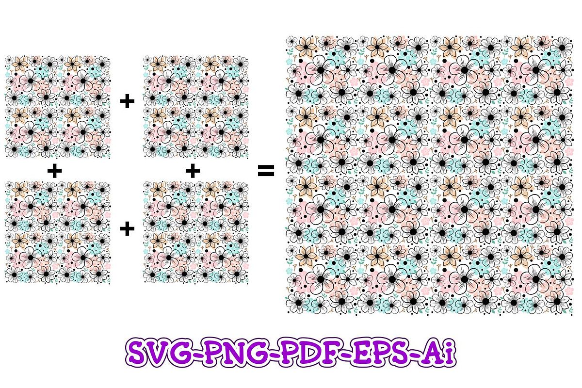 Flower Pattern Background  Bundle, a Pattern Graphic by D2PUTRI (Photo 3 of 11)