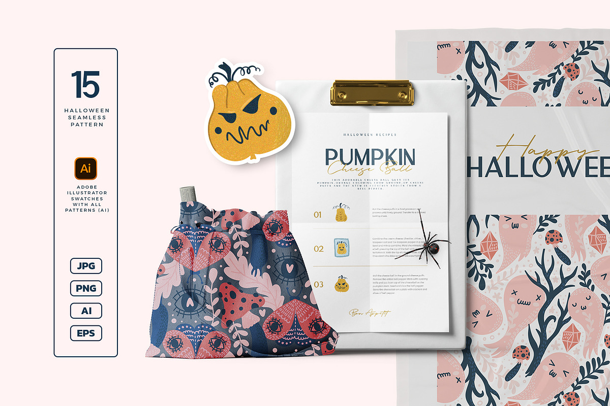 Halloween Pattern & Illustration, a Pattern Graphic by KetteCreate (Photo 3 of 10)