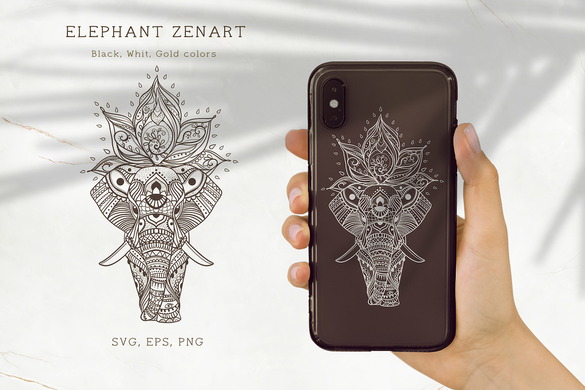 150 items. Mandalas and Elephant, an Animal Illustration by anvinoart (Photo 5 of 10)