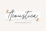 Acoustica Monoline Handwritten Font, a Handwritten Font by Balpirick Studio (Thumbnail 1 of 7)