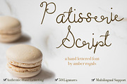 Patisserie Script - A Sweet Font, a Script Font by amberrogals (Thumbnail 1 of 7)