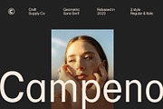 Campeno – Geometric Sans Serif, a Sans Serif Font by Craft Supply Co. (Thumbnail 1 of 8)