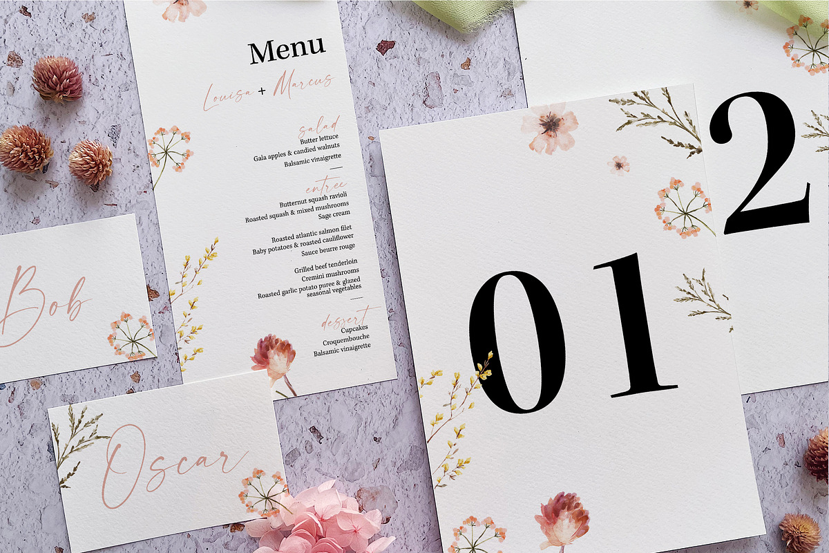 Minimalist Wildflower Wedding Suite preview 4