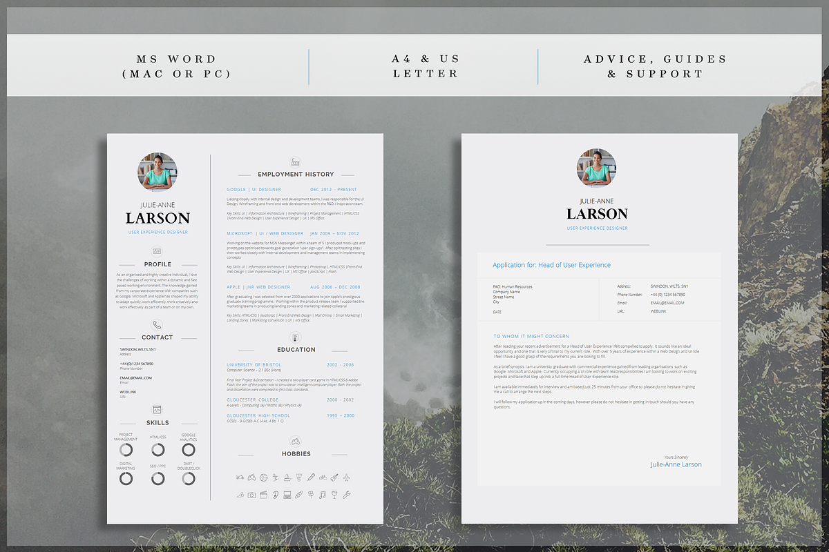 Creative Resume Template, a Resume Template by introDuice - CV / Resumes (Photo 2 of 6)