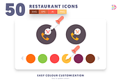 50 Restaurant Icons, an Icon by Dighital (Thumbnail 8 of 10)