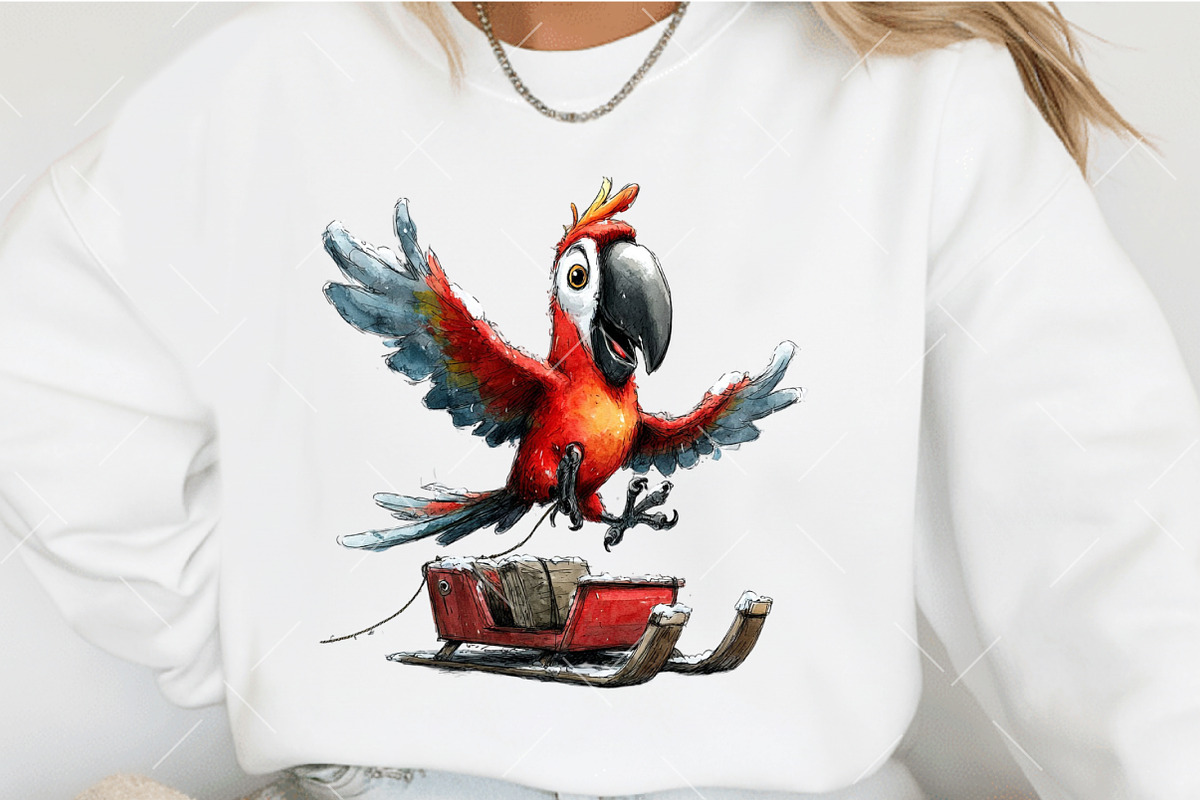 Quirky Christmas Birds Clipart, an Illustration by OK Design (Photo 6 of 6)