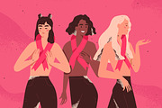 Breast Cancer Awareness Month card, a Healthcare Illustration by Good Studio (Thumbnail 2 of 3)