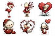 Whimsical Valentine's Day Animal's P, an Illustration by Daily.Designs (Thumbnail 7 of 8)